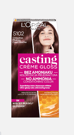 L'Oreal Paris Casting Crème Gloss Semi Permanent Hair Dye 5102 Cool Mocha -  online shop Internet Supermarket