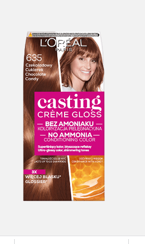 L'Oréal Paris Casting Crème Gloss Hair-dye 635 Chocolate Candy - online  shop Internet Supermarket