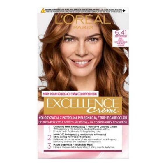 L'Oréal Paris Excellence Creme Hair dye  Light amber brown - online  shop Internet Supermarket