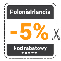 Kod rabatowy o nazwie: "PoloniaIrlandia" przygotowany dla Polonii mieszkającej w Irlandii