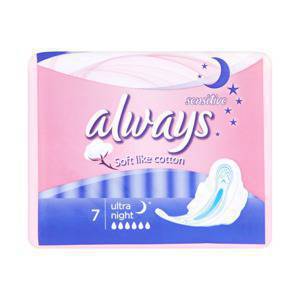 Always Ultra Sensitive Night Sanitary pads with wings 7 pieces