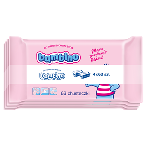 Bambino baby wipes 4 x 63 pieces