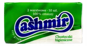 Cashmir Chusteczki higieniczne 10X10 Eco Zielone