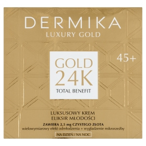 DERMIKA KREM LUXUARY Gold 24k krem do twarzy 45+ eliksir młodości 50ML