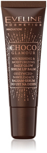 Eveline Cosmetics Choco Glamour Odżywczo-nawilżający balsam-serum do ust na dzień 12 ml