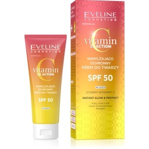 Eveline Vitamin C 3 x action Nawilżająco-ochronny krem do twarzy SPF 50 30 ml