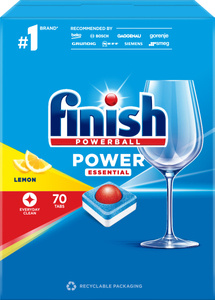 Finish Power Essential Lemon Dishwasher Detergent Tablets 910g (70 pcs)