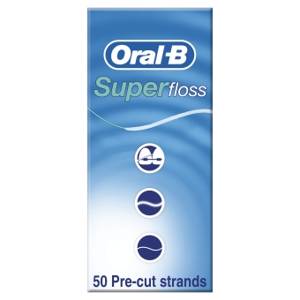 Oral-B Super Dental Floss Nić dentystyczna, 50 sztuk
