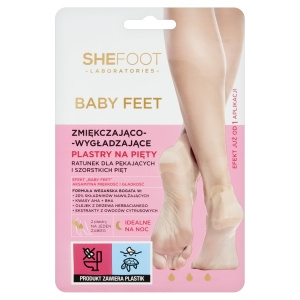 SHEFOOT Baby Feet zmiękczająco-wygładzające plastry na pięty 2szt.