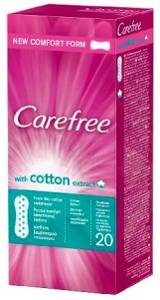 carefree wkładki higieniczne cotton unscented 20 szt. 3+1