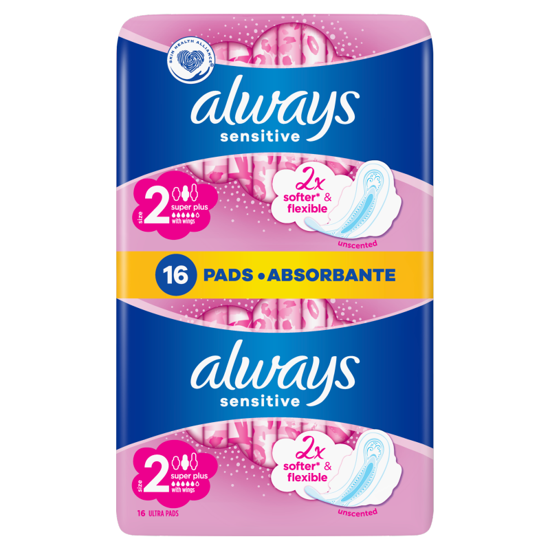 Always Ultra Sensitive Super Plus sanitary towels with wings 16 pieces -  online shop Internet Supermarket
