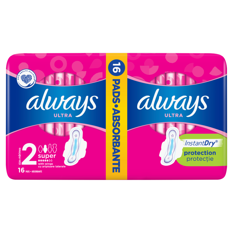 Always Ultra Super Plus Sanitary pads with wings 16 pieces - online shop  Internet Supermarket