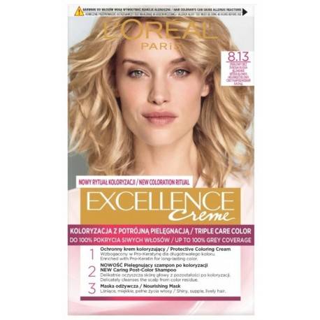 vuilnis mode tarwe L'Oréal Paris Excellence Creme Hair dye 8.13 pearl beige - online shop  Internet Supermarket