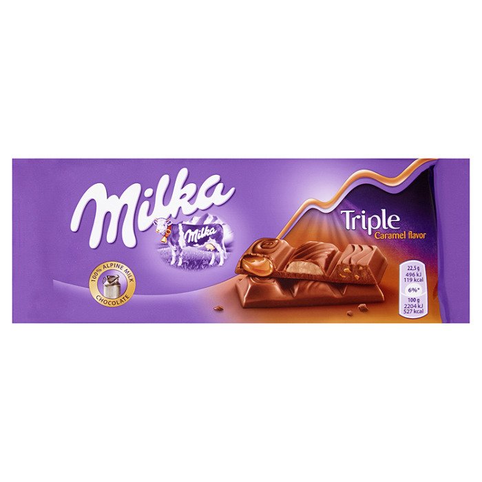 Milka Triple Caramel Milk Chocolate 90g Online Shop Internet Supermarket