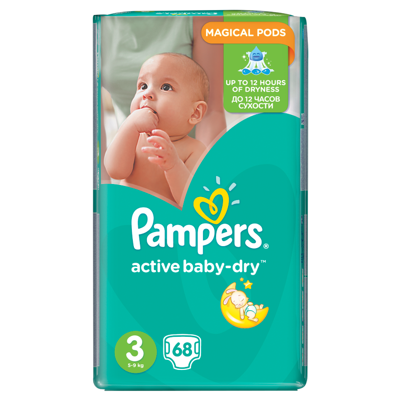 Pampers Active Baby-Dry Nappies Midi 3 