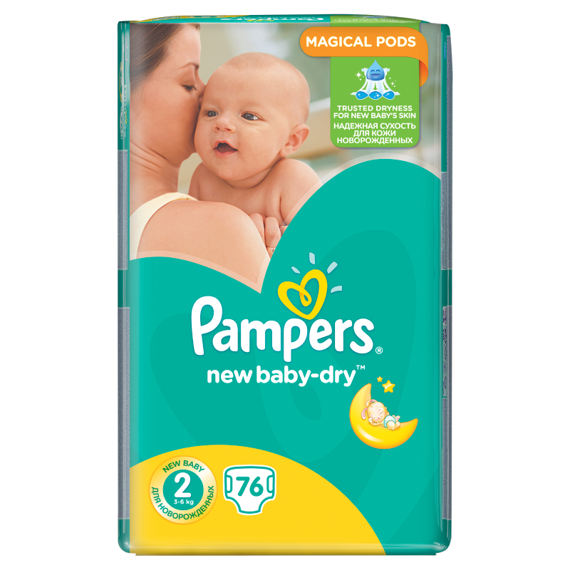 gebroken Literaire kunsten Gematigd Pampers New Baby-Dry Nappies 2 Mini 76 pieces - online shop Internet  Supermarket
