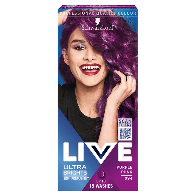 Schwarzkopf Live Ultra Brights or Pastel Farba do włosów Purple Punk ...