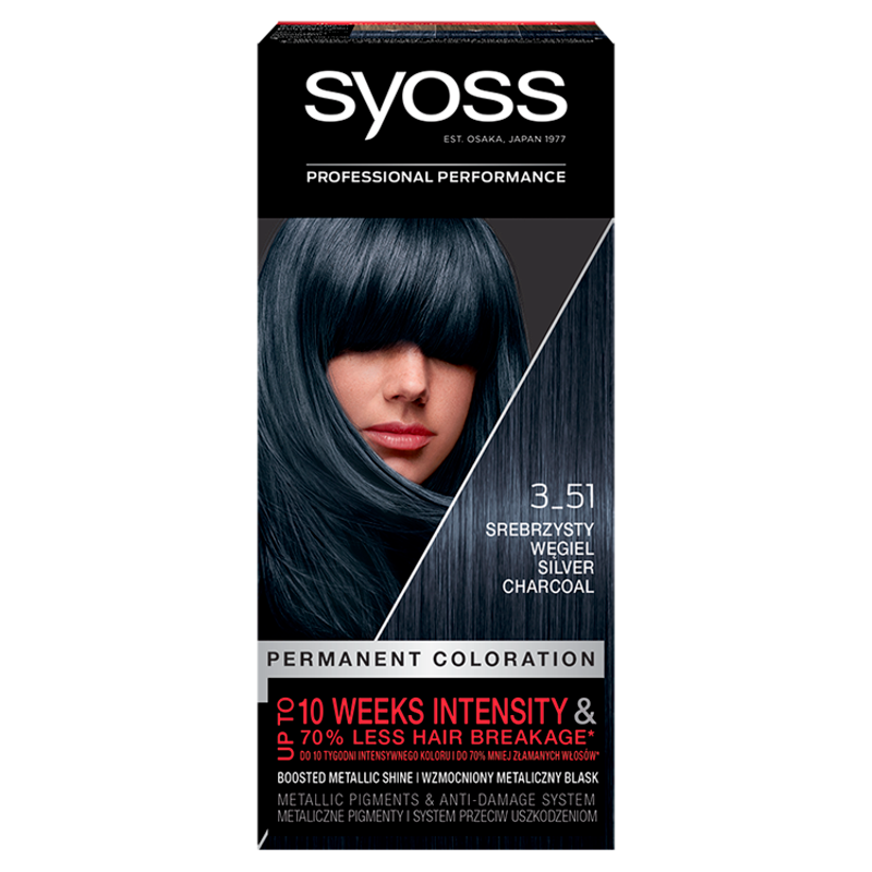 Syoss Permanent Colouring Hair dye 3-51 silvery charcoal - online shop  Internet Supermarket