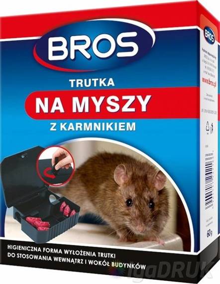  BROS Trutka na myszy Z KARMNIKIEM, 60 g