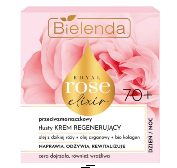  Bielenda Royal Rose Elixir 70+ Anti-wrinkle oily regenerating cream day night 50 ml