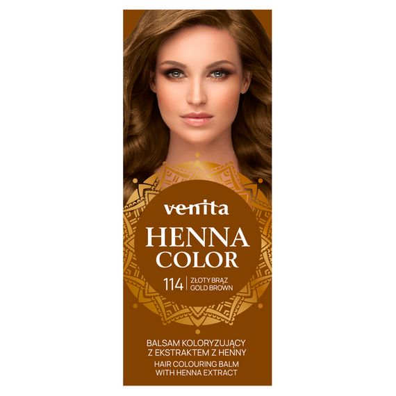  HAIR COLOURING BALM WITH HENNA EXTRACT GOLDEN BROWN NO. 114