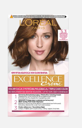  L'Oreal Excellence Creme Haircolour 5.3 Natural Golden Brown