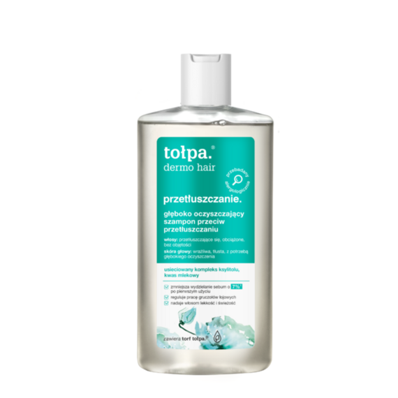  TOŁPA  dermo hair przetłuszczanie głęboko oczyszczający szampon przeciw przetłuszczaniu, 250 ml
