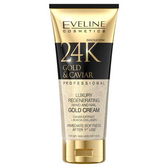 24K Gold & Caviar Regenerating Hand Cream for Dry and Very Dry Skin