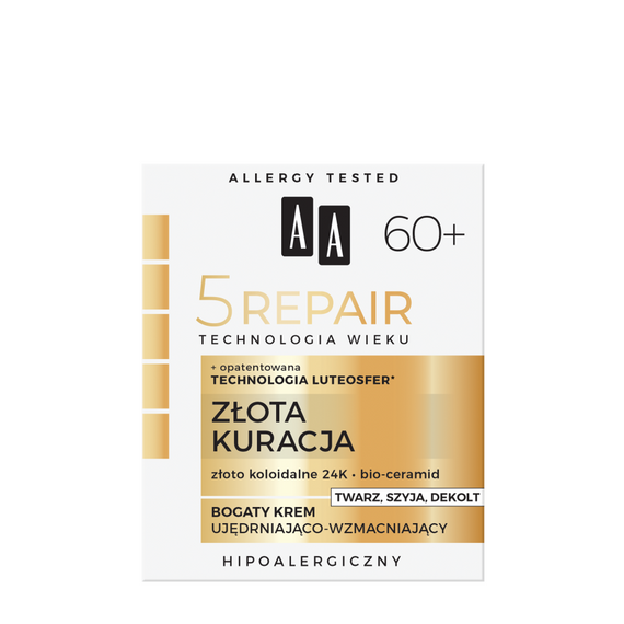 AA Age Technology 5Repair 60+ Gold Treatment rich cream face neck décolleté 50 ml