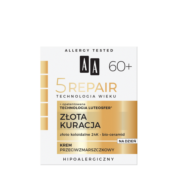 AA Age Technology 5Repair 60+ Golden Treatment Anti-wrinkle Day Cream 50 ml