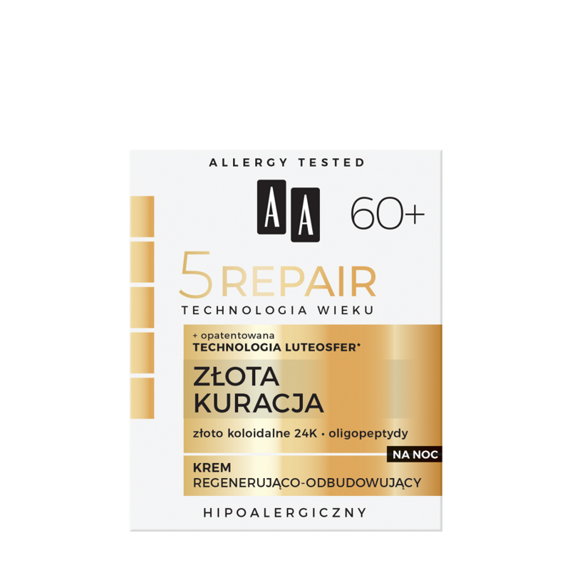 AA Age Technology 5Repair 60+ Golden Treatment regenerating and rebuilding night cream 50 ml