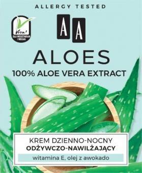 AA Aloes 100% aloe vera extract krem dzienno-nocny odżywczo-nawilżający 50 ml