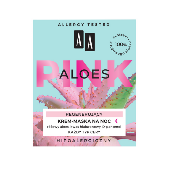 AA Aloes Pink regenerating night cream-mask 50 ml