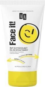 AA Face It! 3w1 Oczyszczający żel do mycia twarzy 150 ml