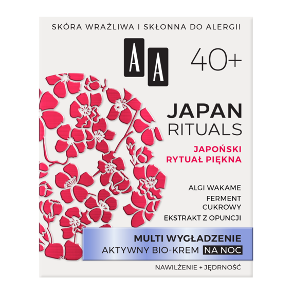 AA Japan Rituals Multi wygładzenie Aktywny bio-krem na noc 40+ 50 ml