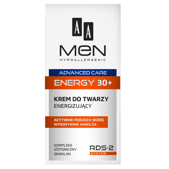 AA Men Hypoallergenic Advanced Care Energy 30+ Krem do twarzy energizujący 50ml