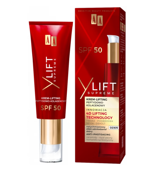 AA Y Lift Supreme Cream-lifting peptide-collagen anti-photoaging SPF 50 50 ml