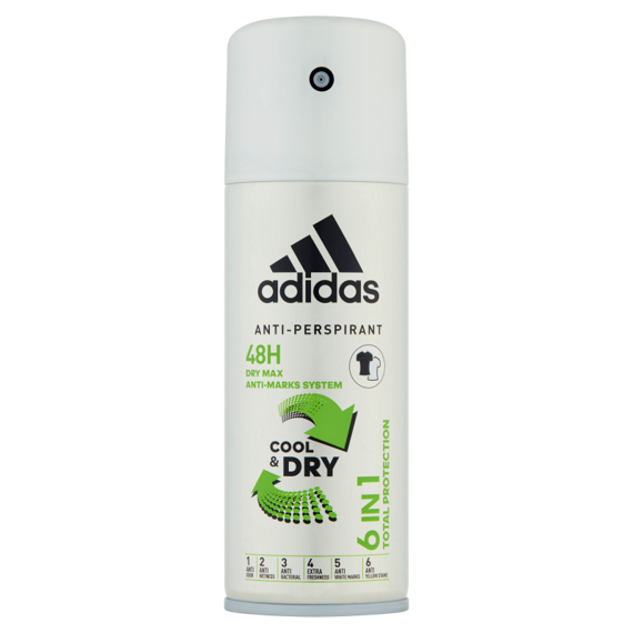 Adidas 6in1 Cool & Dry antiperspirant deodorant spray for men 150ml