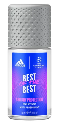 Adidas UEFA Best of the Best antyperspirant w kulce roll-on dla mężczyzn, 50 ml