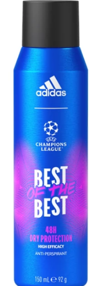 Adidas UEFA Best of the Best antyperspirant w sprayu dla mężczyzn, 150 ml