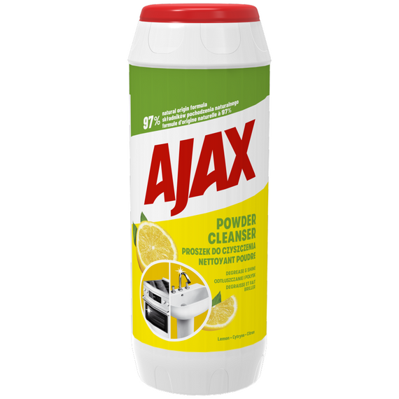 Ajax Lemon Universal Degreasing and Gloss Cleaning Powder 450g