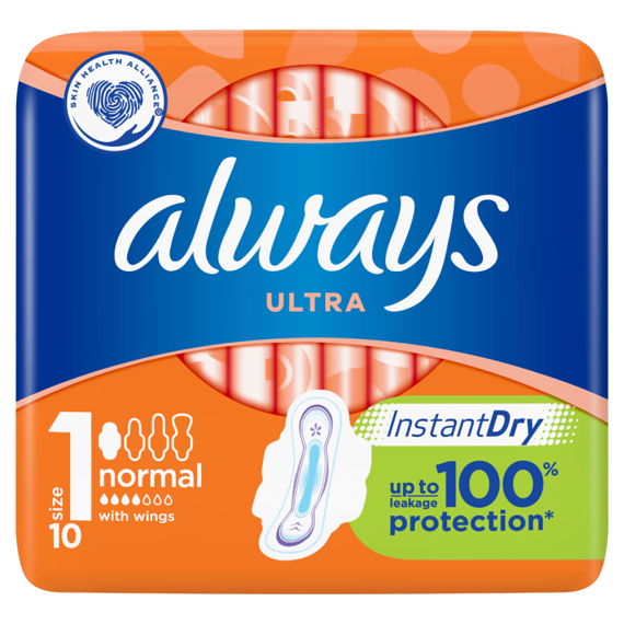 Always Plus Ultra Normal Sanitary pads with wings 10 pieces