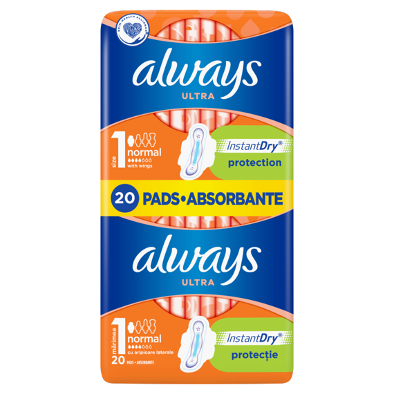 Always Plus Ultra Normal Sanitary pads with wings 20 pieces