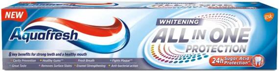 Aquafresh  All in One Protection Whitening Pasta do zębów z fluorkiem 100 ml