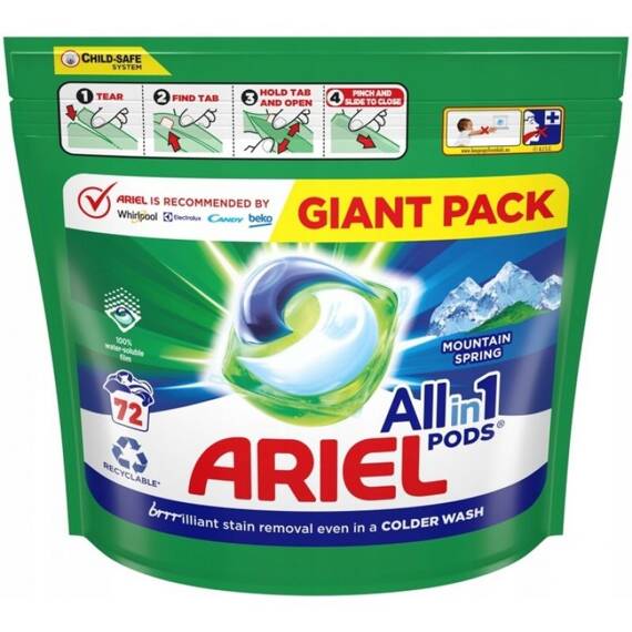 Ariel All-in-1 PODS Liquid laundry capsules, 72 washes