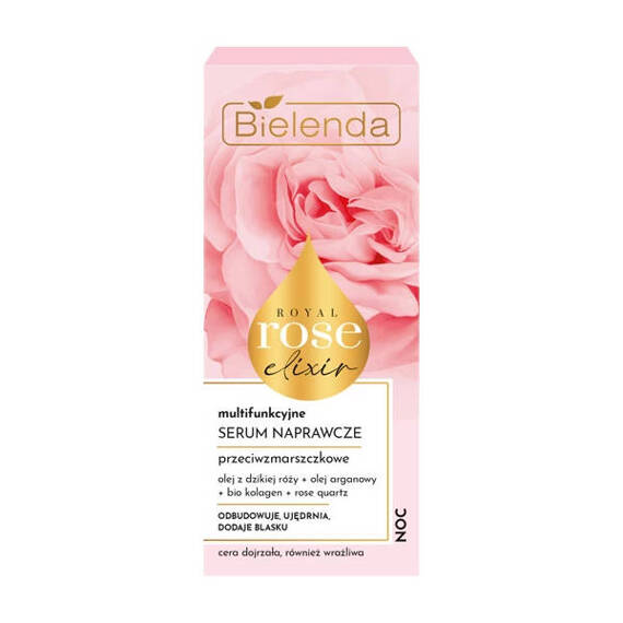 BIELENDA ROYAL ROSE ELIXIR przeciwzmarszczkowe serum naprawcze na noc 30 ml