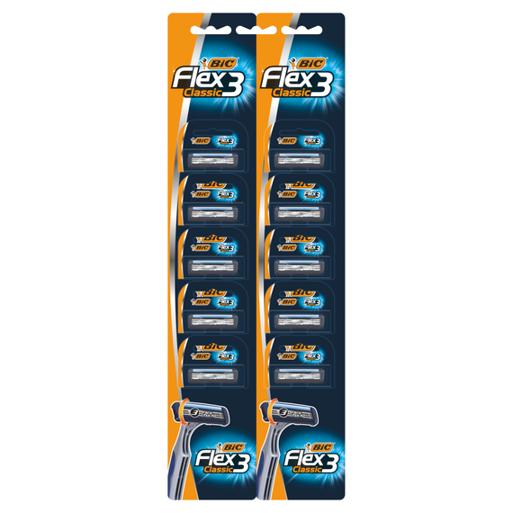 BiC Flex 3 Classic 3-blade razor 10 pieces