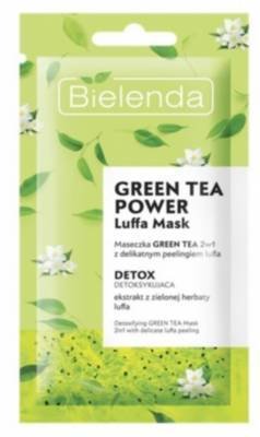 Bielenda Maseczka Green Tea 2w1 z delikatnym peelingiem luffa detoksykująca 8 g