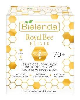 Bielenda Royal Bee Elixir 70+ Silnie odbudowujący krem przeciwzmarszczkowy na dzień noc 50 ml