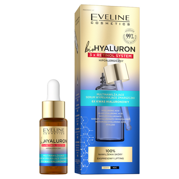 BioHyaluron 3 x Retinol Multi-moisturizing wrinkle-filling serum